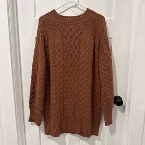 Brown sweater dress
